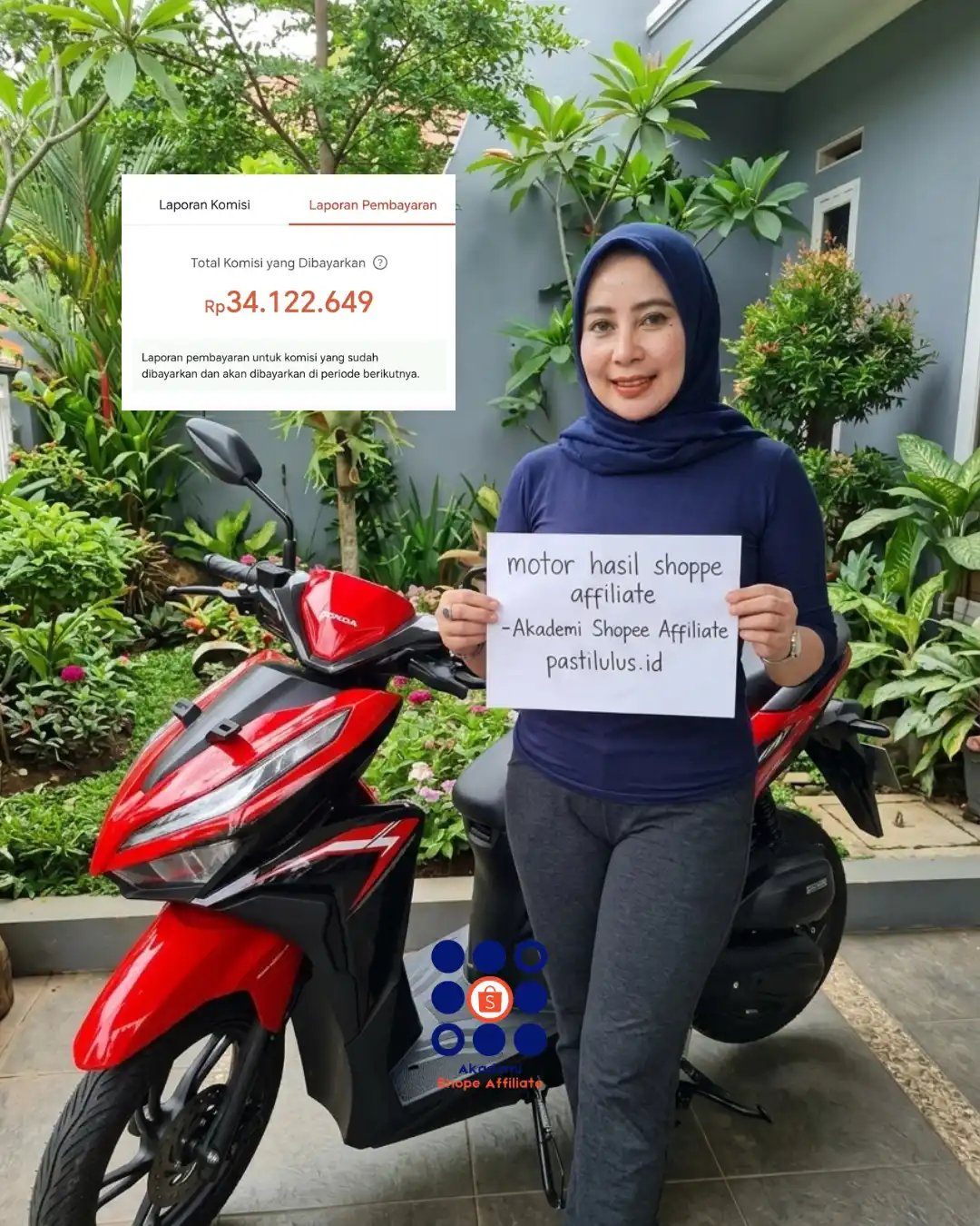 Foto testimoni member Akademi Shopee Affiliate